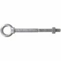 Hillman Hardware Essentials Eye Bolt with Nut, 1/2in Thread, Coarse Thread, 1.25in IDx1.794in OD Dia Eye, Steel 851893